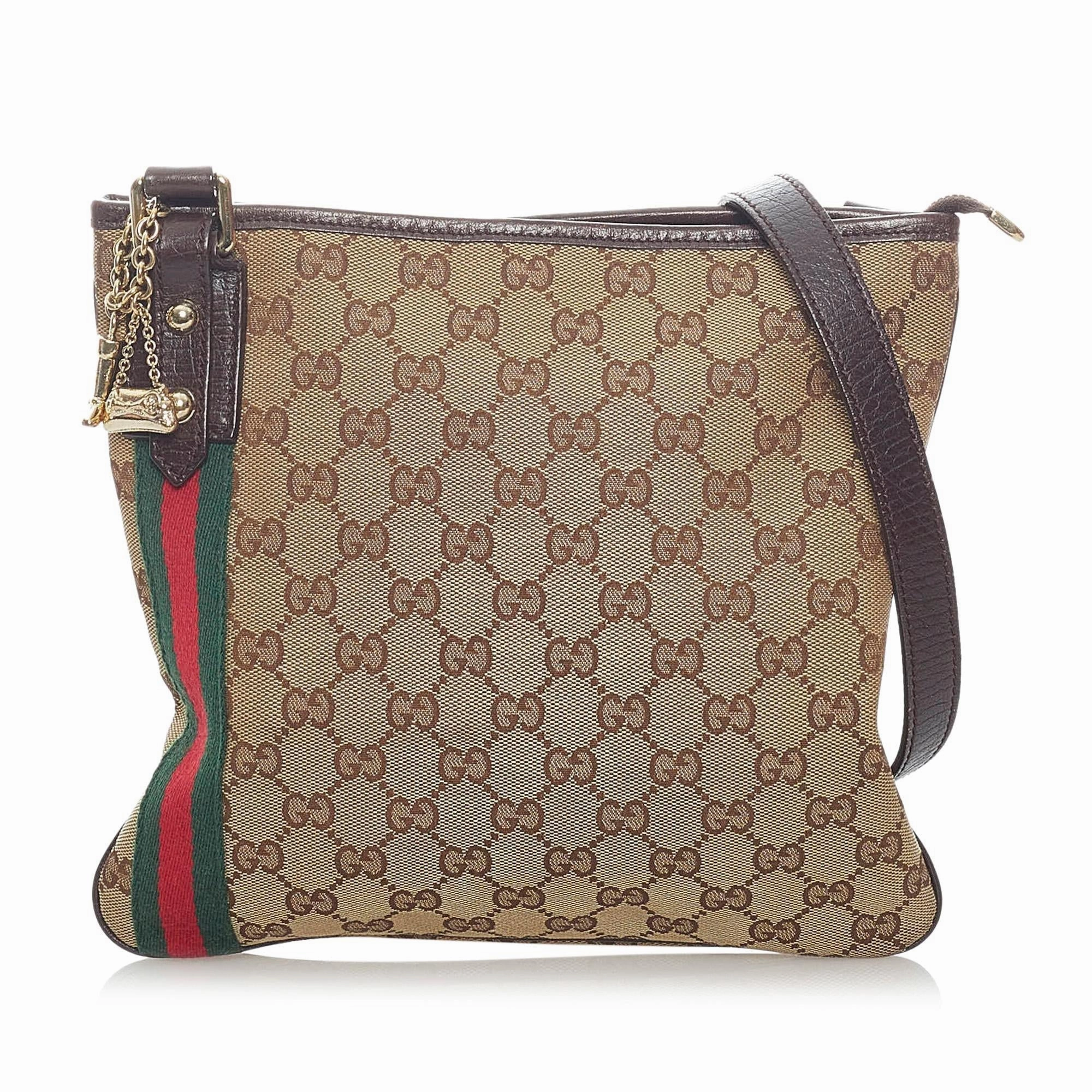 Gucci GG Canvas Jolicoeur Crossbody Bag (SHG-33077)