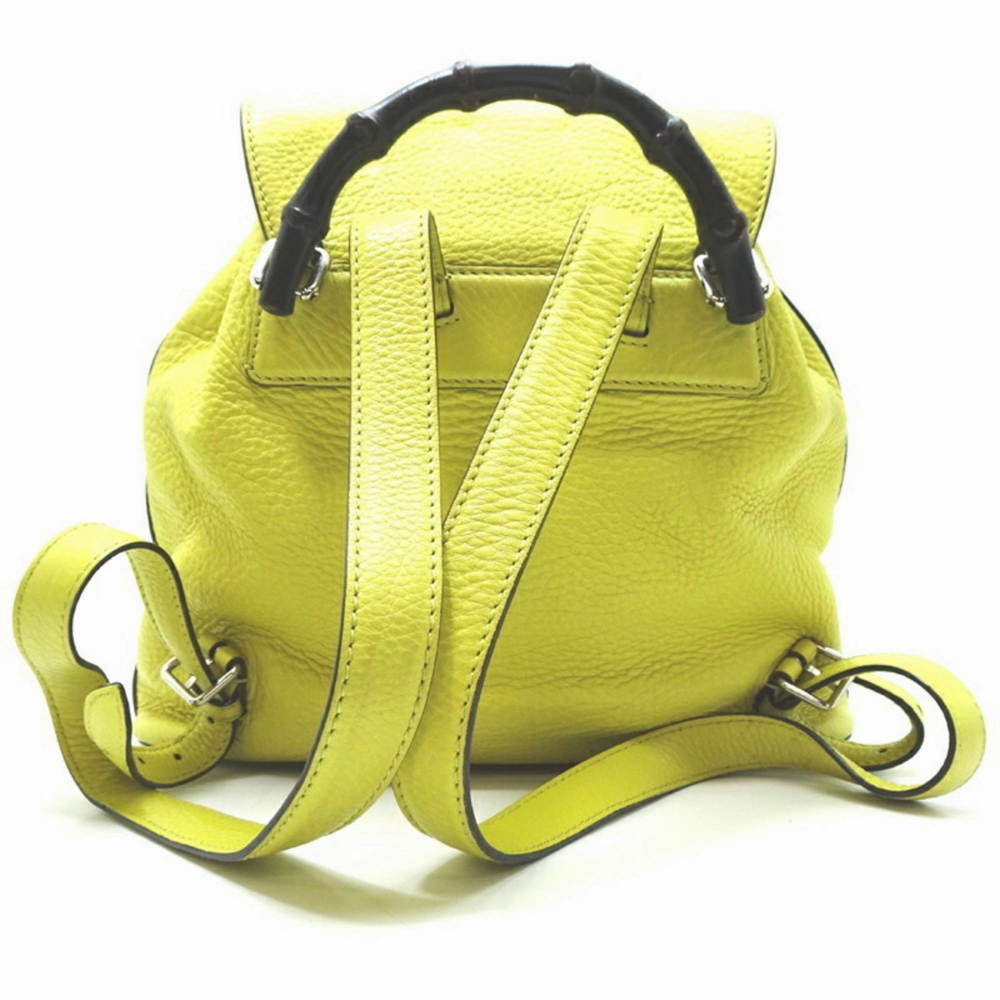 Gucci  Gg Canvas Leather Backpack (Pre-Owned)