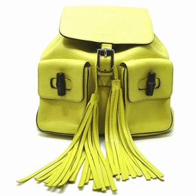 Gucci  Gg Canvas Leather Backpack (Pre-Owned)