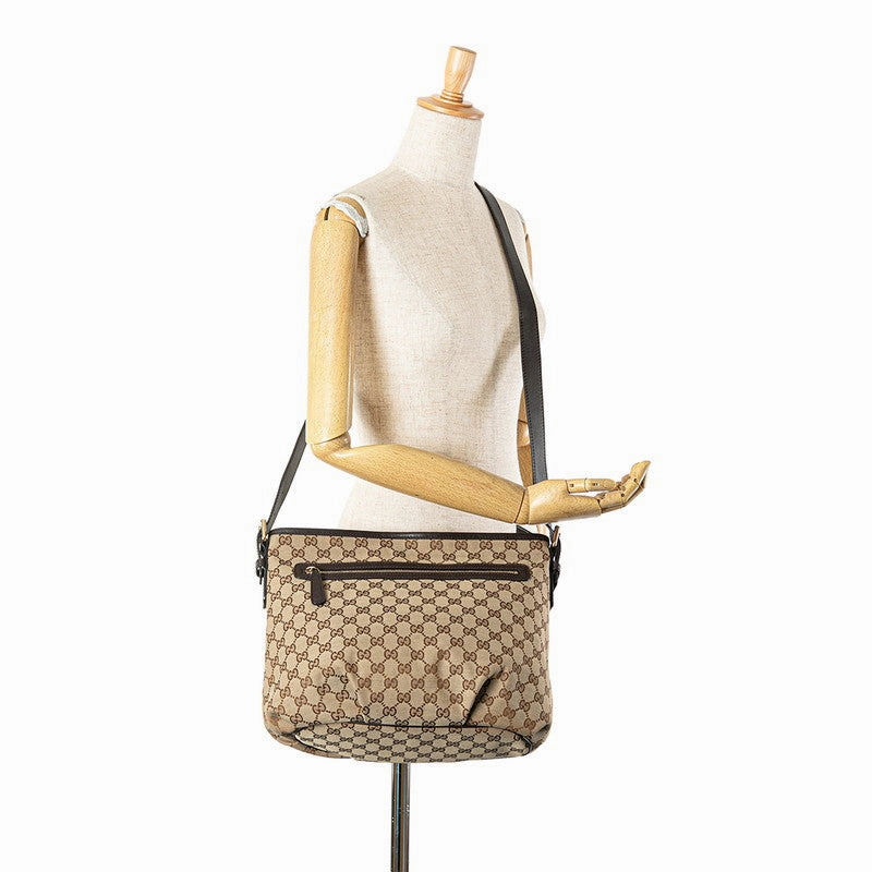 Gucci GG Canvas Leather Shoulder Bag 388930