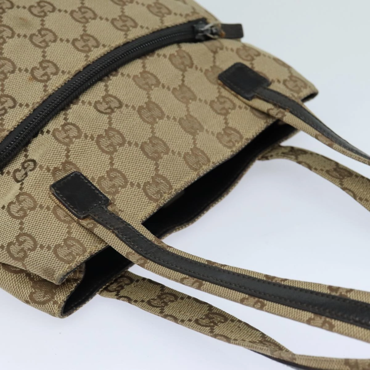 GUCCI GG Canvas Shoulder Bag Beige 002 1075  82821