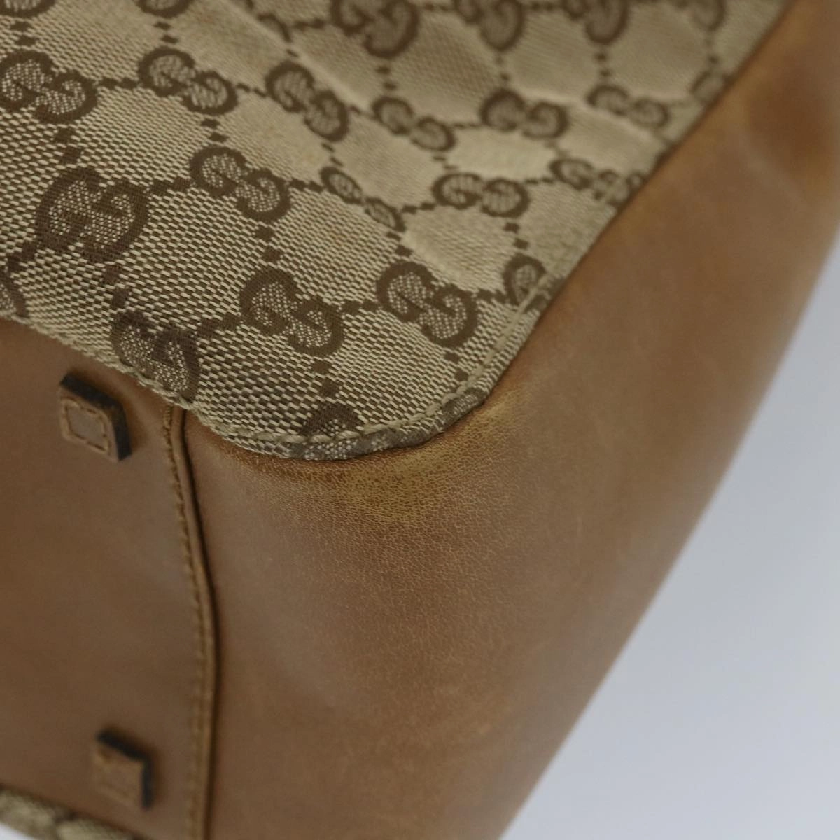 GUCCI GG Canvas Shoulder Bag Beige 101920  56682