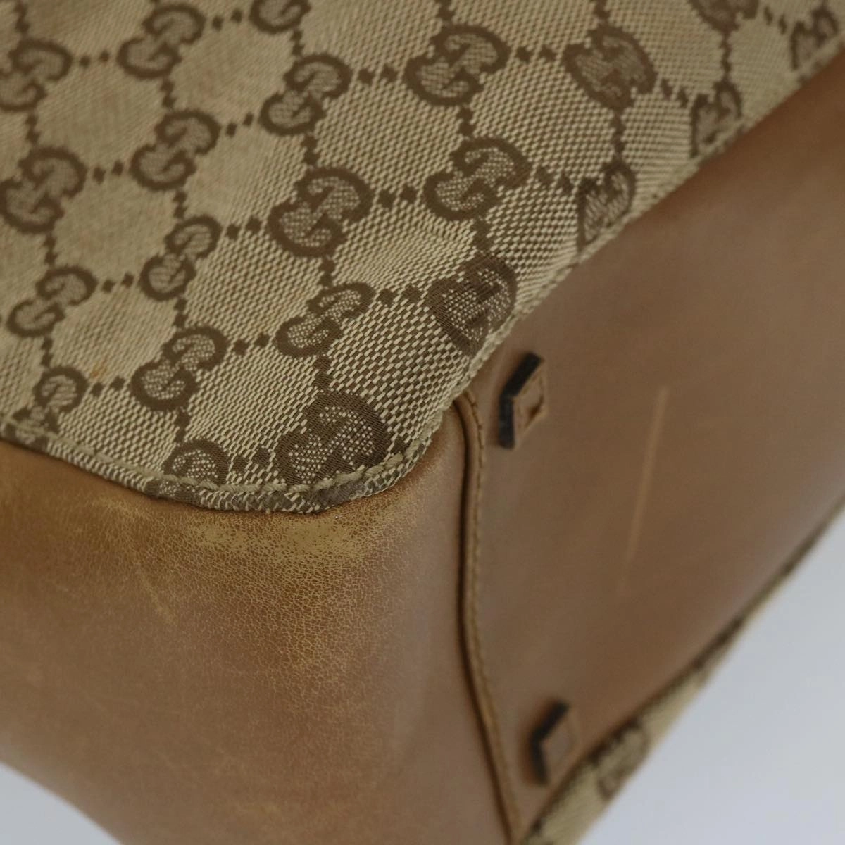 GUCCI GG Canvas Shoulder Bag Beige 101920  56682