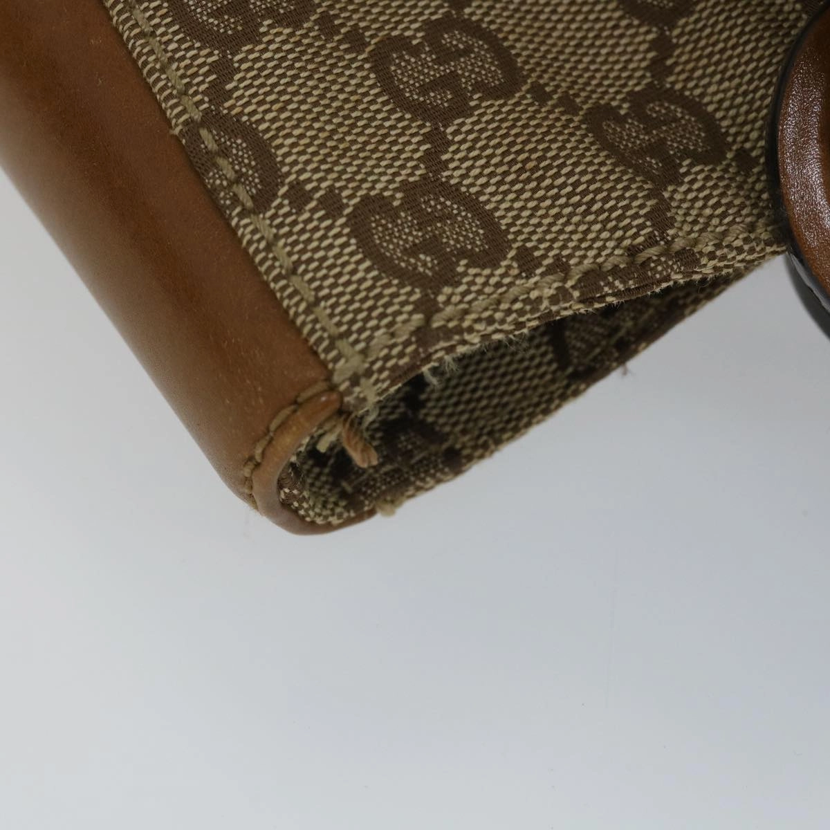 GUCCI GG Canvas Shoulder Bag Beige 101920  56682