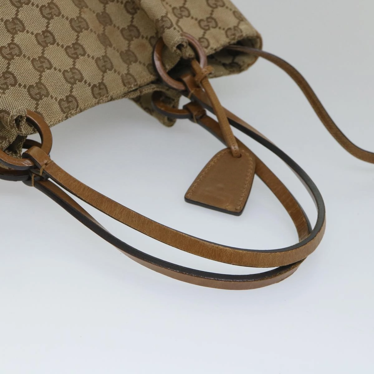 GUCCI GG Canvas Shoulder Bag Beige 101920  56682