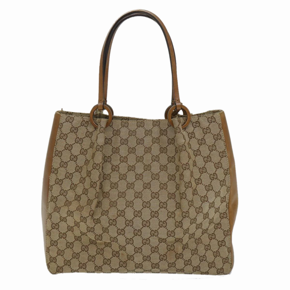GUCCI GG Canvas Shoulder Bag Beige 101920  56682