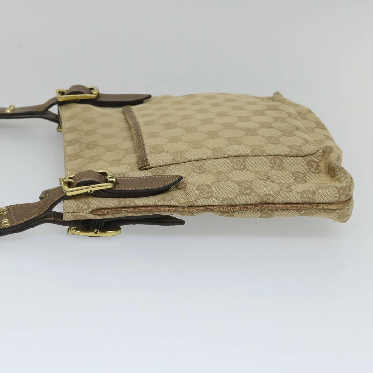 GUCCI GG Canvas Shoulder Bag Beige 115514  ep2073