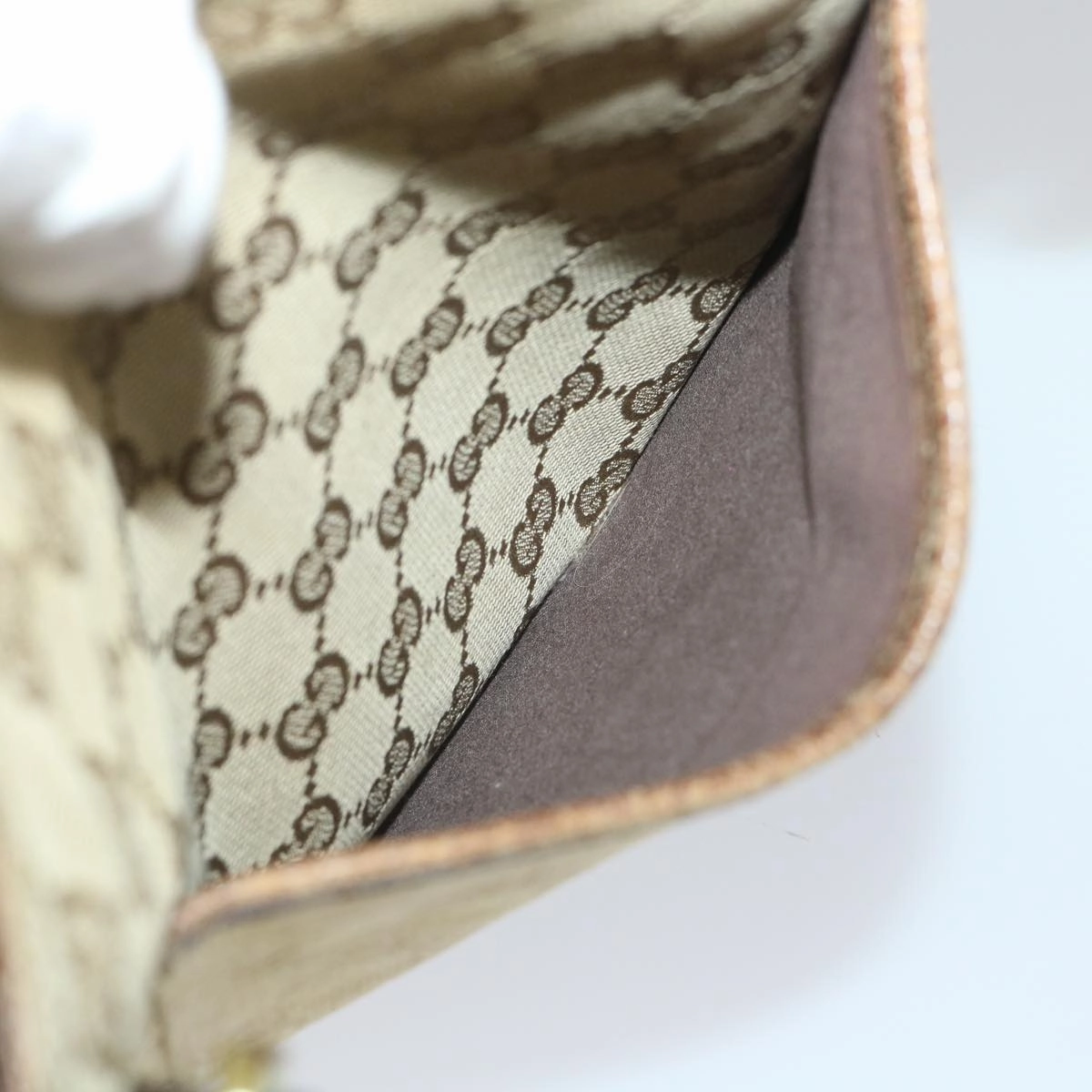 GUCCI GG Canvas Shoulder Bag Beige 115514  ep2073
