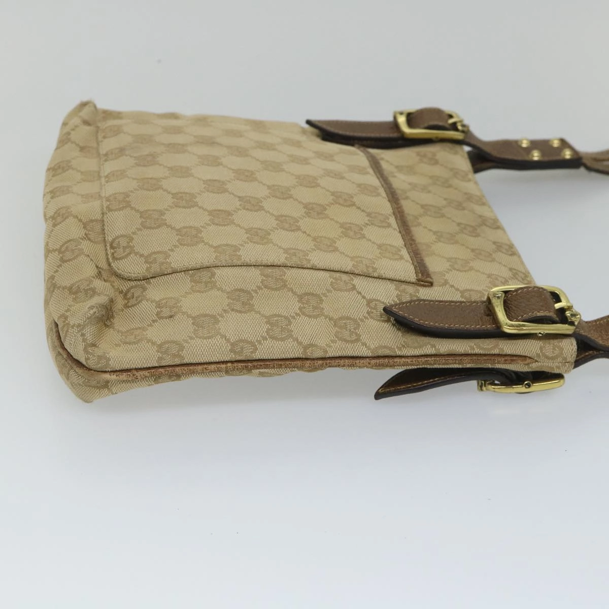 GUCCI GG Canvas Shoulder Bag Beige 115514  ep2073