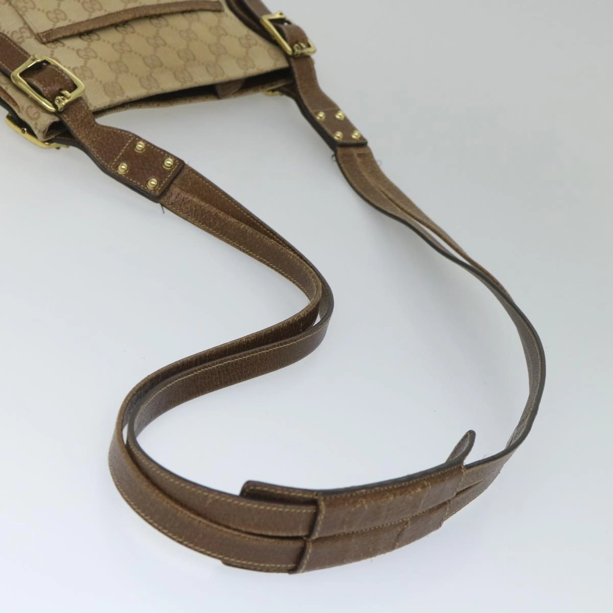 GUCCI GG Canvas Shoulder Bag Beige 115514  ep2073