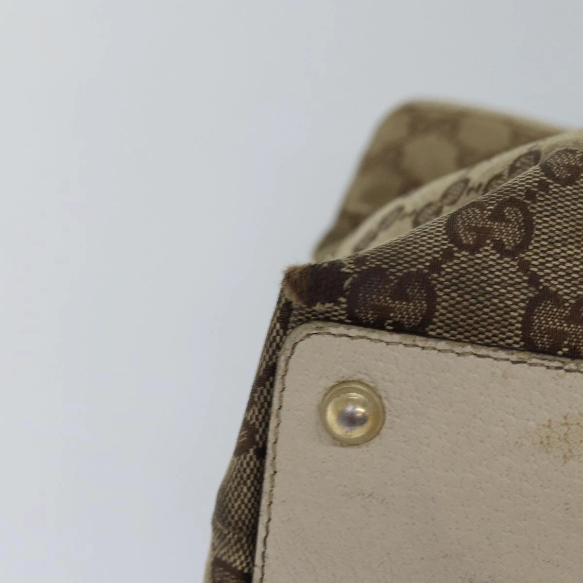 GUCCI GG Canvas Shoulder Bag Beige 120837  77373