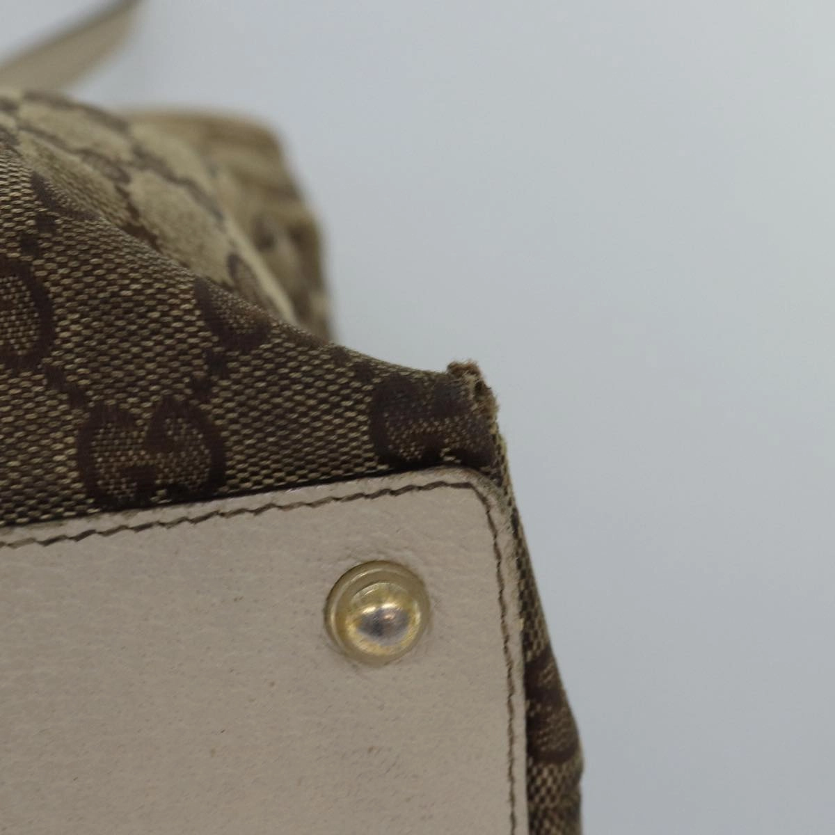 GUCCI GG Canvas Shoulder Bag Beige 120837  77373