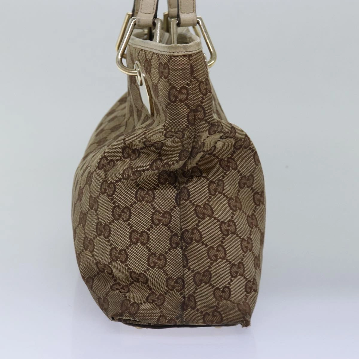 GUCCI GG Canvas Shoulder Bag Beige 120837  77373