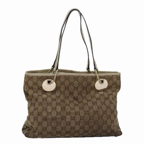 GUCCI GG Canvas Shoulder Bag Beige 120837  77373