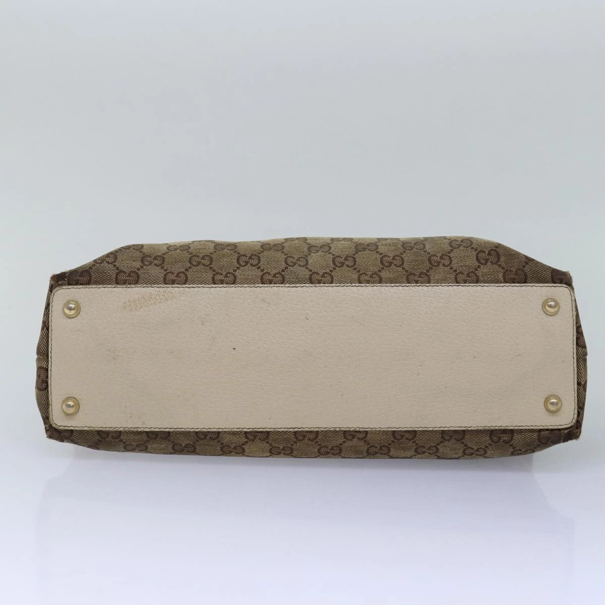 GUCCI GG Canvas Shoulder Bag Beige 120837  77373