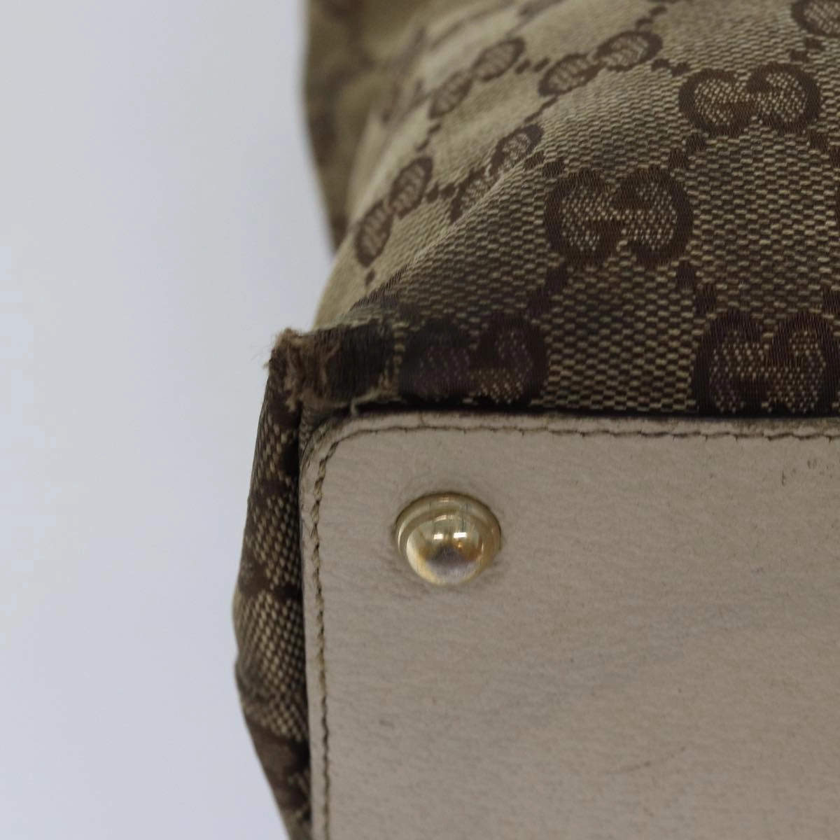 GUCCI GG Canvas Shoulder Bag Beige 120837  77373