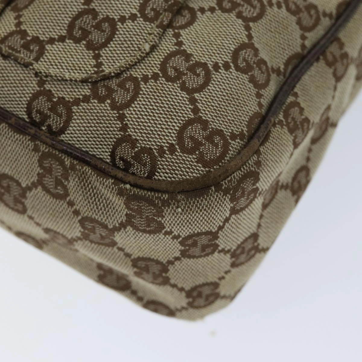 GUCCI GG Canvas Shoulder Bag Beige 131211  73982