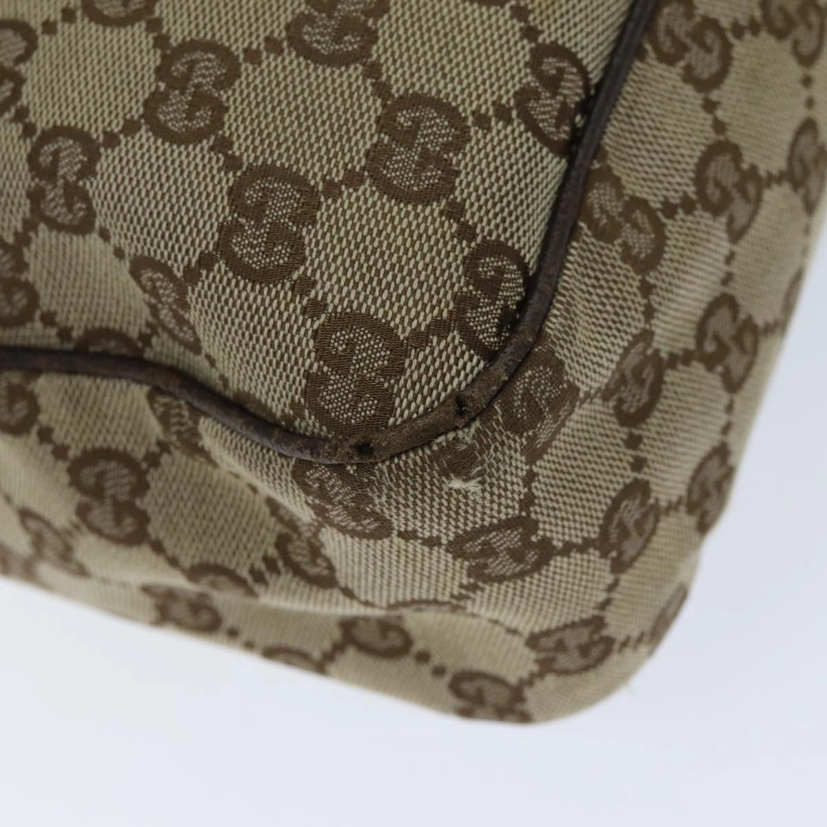 GUCCI GG Canvas Shoulder Bag Beige 131211  73982