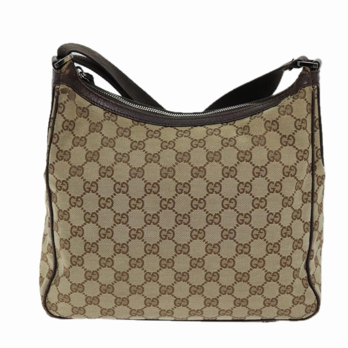 GUCCI GG Canvas Shoulder Bag Beige 131211  73982