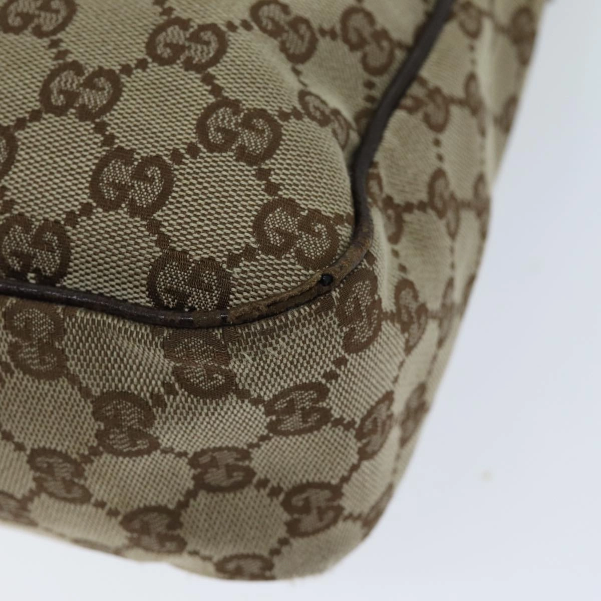 GUCCI GG Canvas Shoulder Bag Beige 131211  73982
