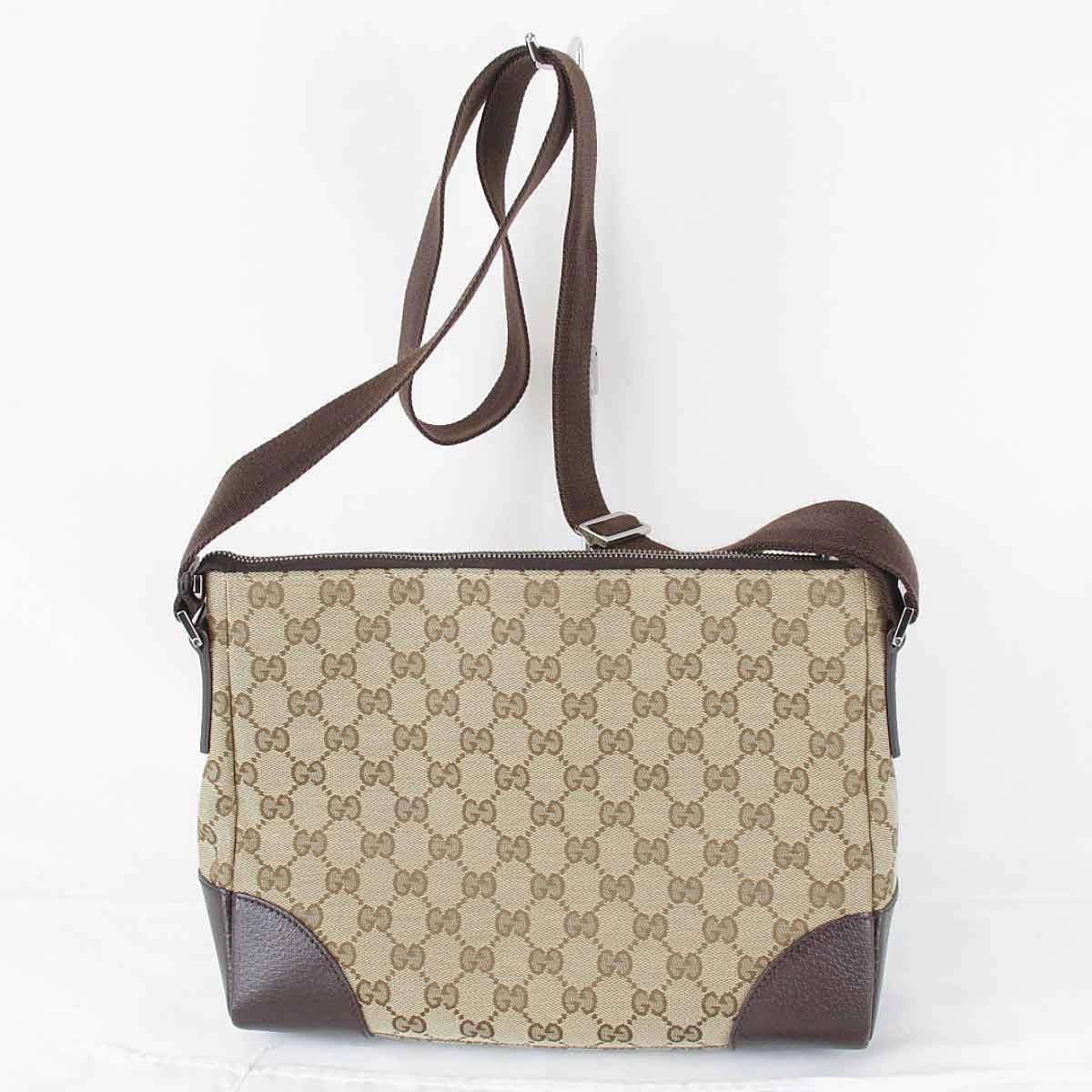 Gucci GG Canvas Shoulder Bag Beige