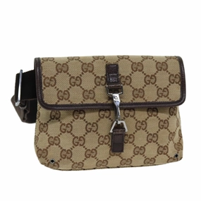 GUCCI GG Canvas Shoulder Bag Beige 92543  80802