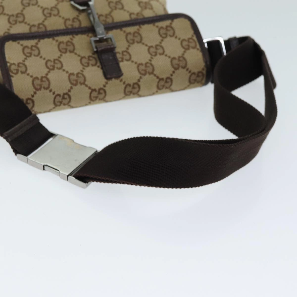 GUCCI GG Canvas Shoulder Bag Beige 92543  80802