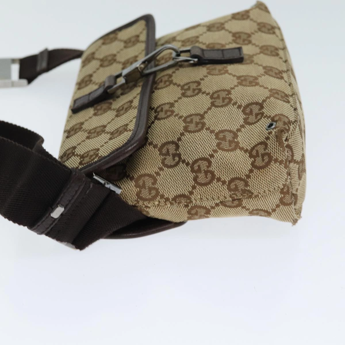 GUCCI GG Canvas Shoulder Bag Beige 92543  80802
