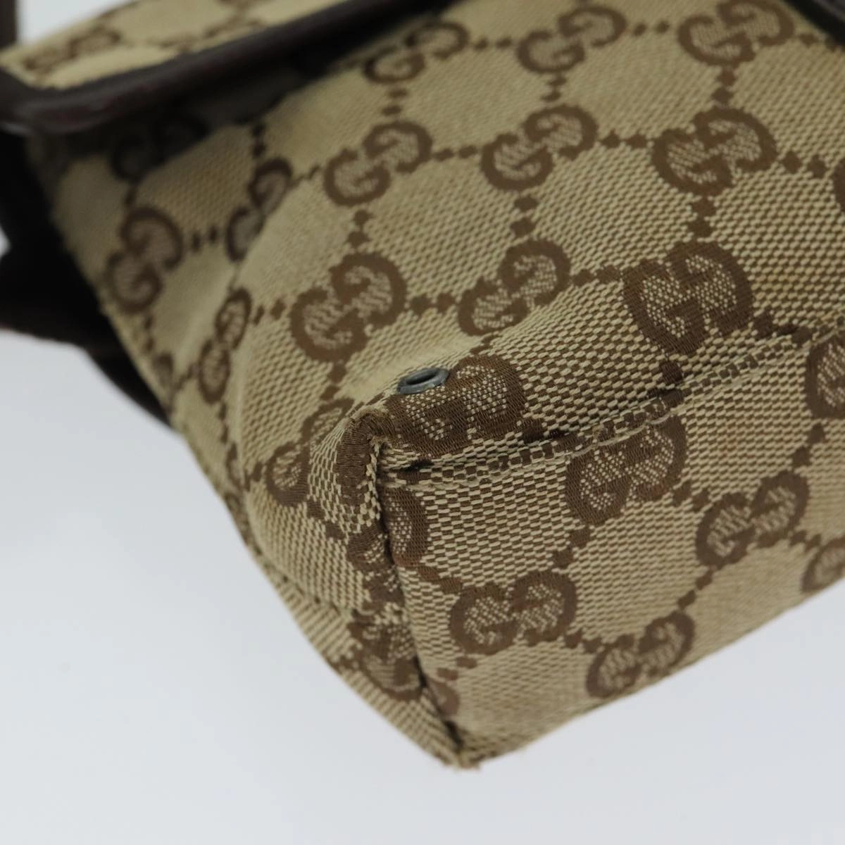 GUCCI GG Canvas Shoulder Bag Beige 92543  80802