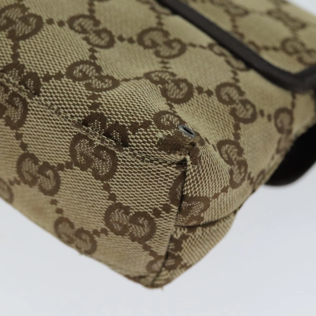 GUCCI GG Canvas Shoulder Bag Beige 92543  80802