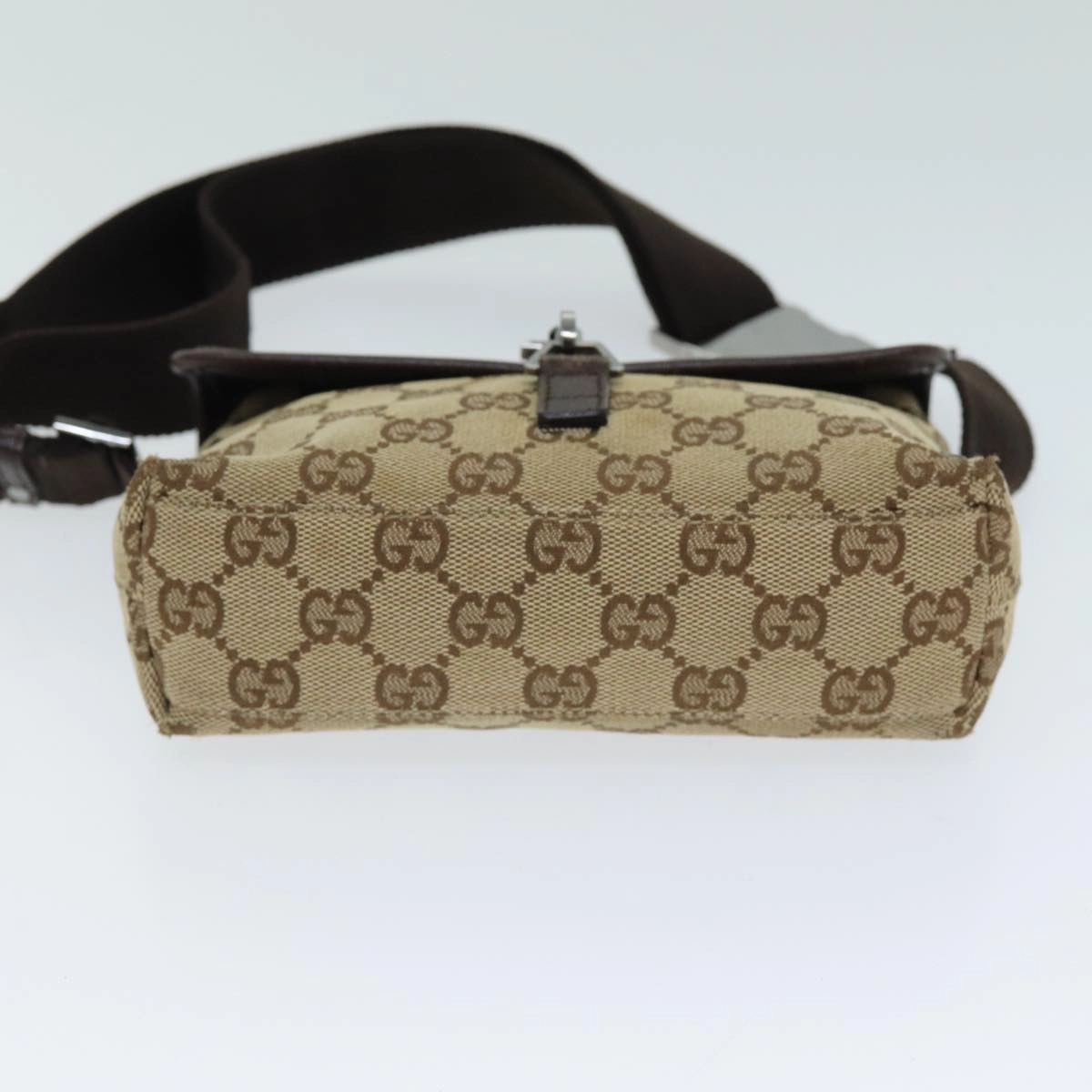 GUCCI GG Canvas Shoulder Bag Beige 92543  80802