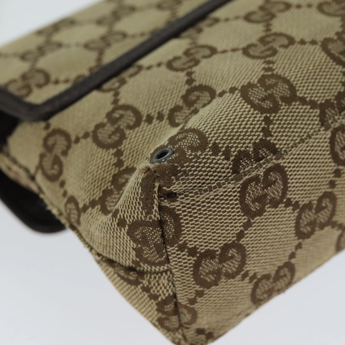 GUCCI GG Canvas Shoulder Bag Beige 92543  80802