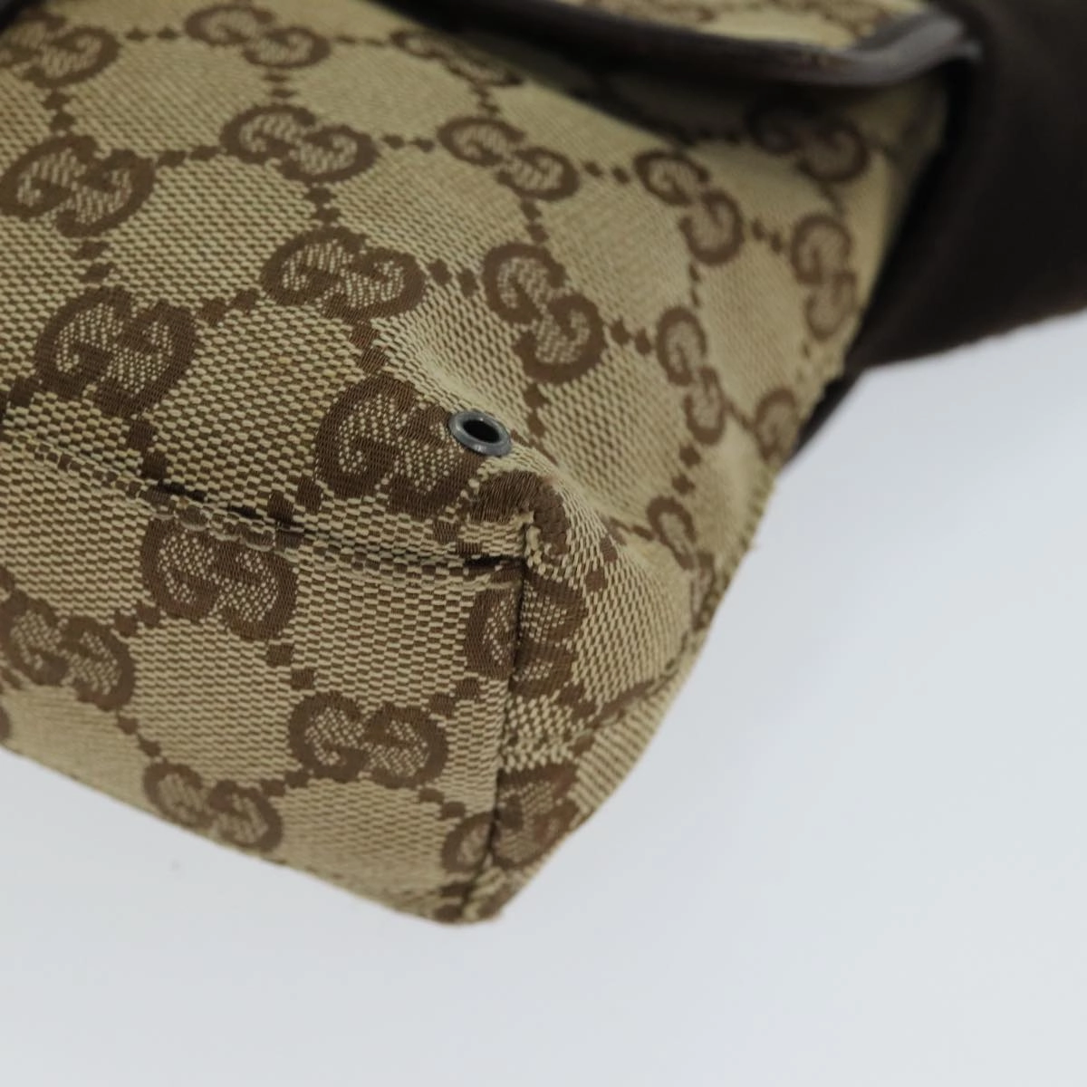GUCCI GG Canvas Shoulder Bag Beige 92543  80802