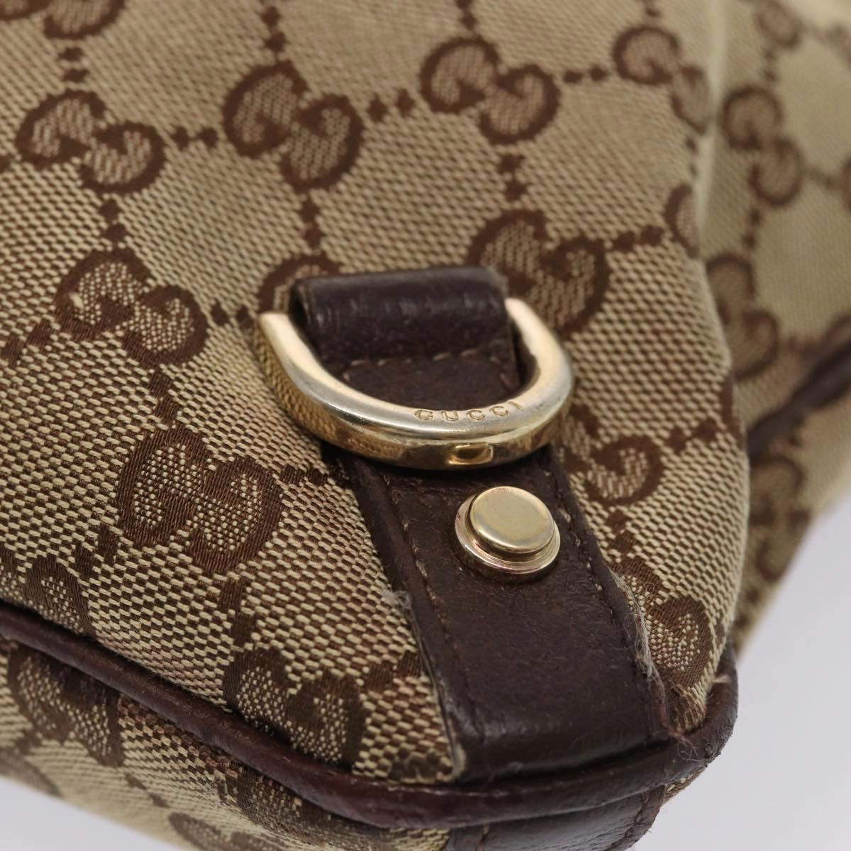 GUCCI GG Canvas Shoulder Bag Beige Brown 131326  cl847