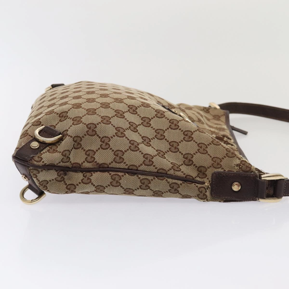 GUCCI GG Canvas Shoulder Bag Beige Brown 131326  cl847