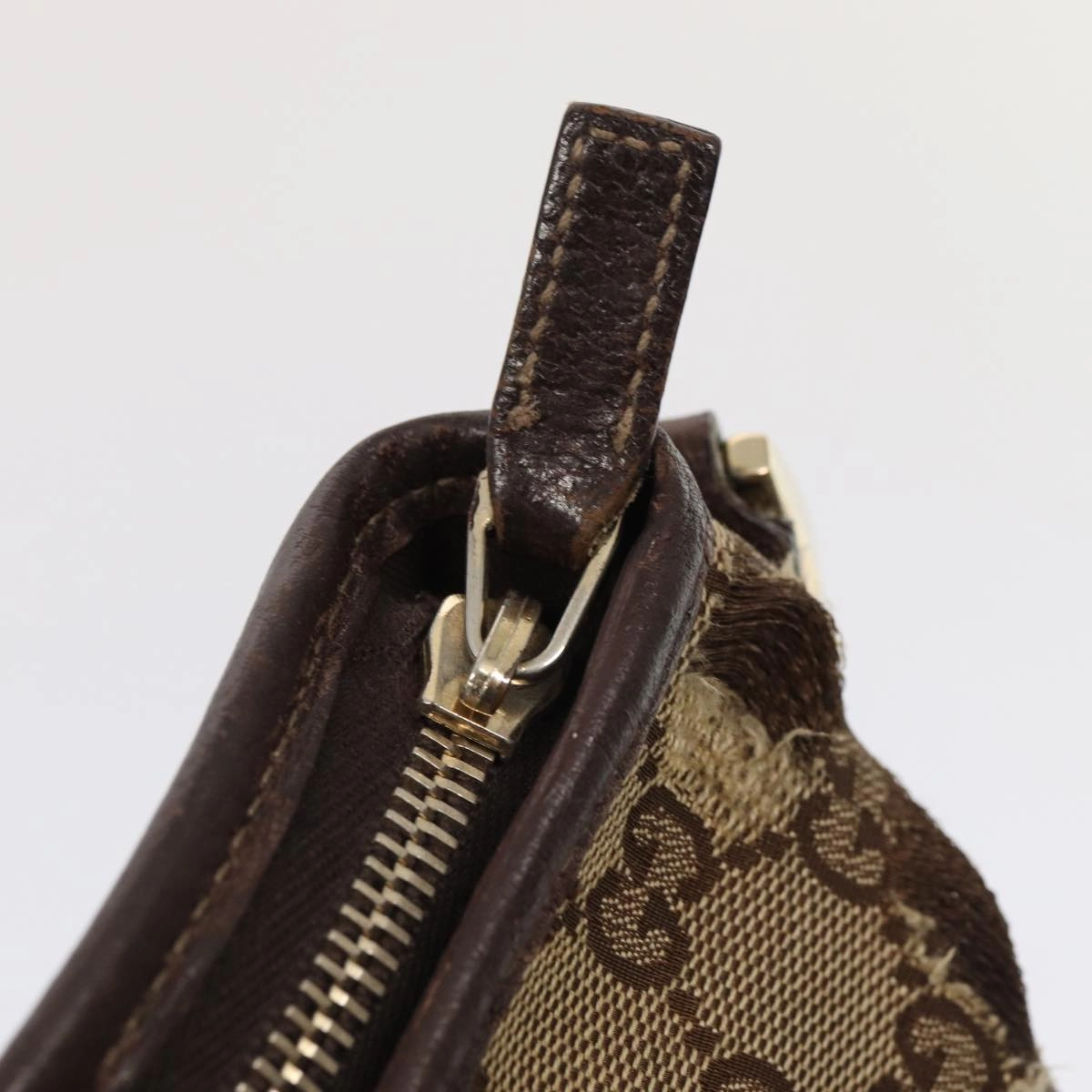 GUCCI GG Canvas Shoulder Bag Beige Brown 131326  cl847