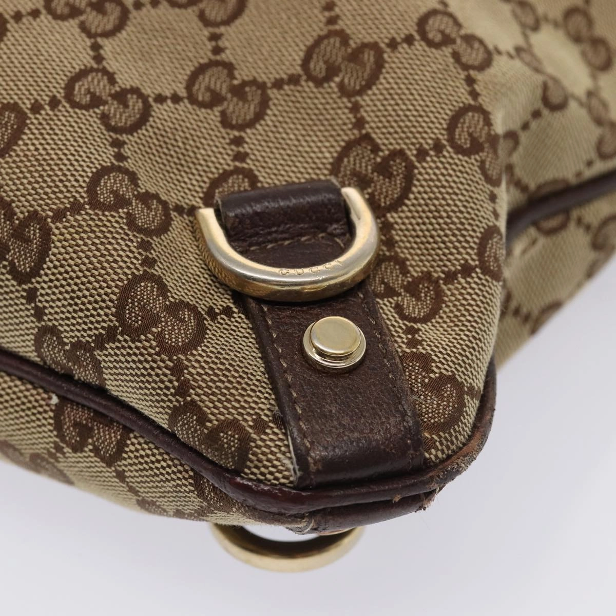GUCCI GG Canvas Shoulder Bag Beige Brown 131326  cl847