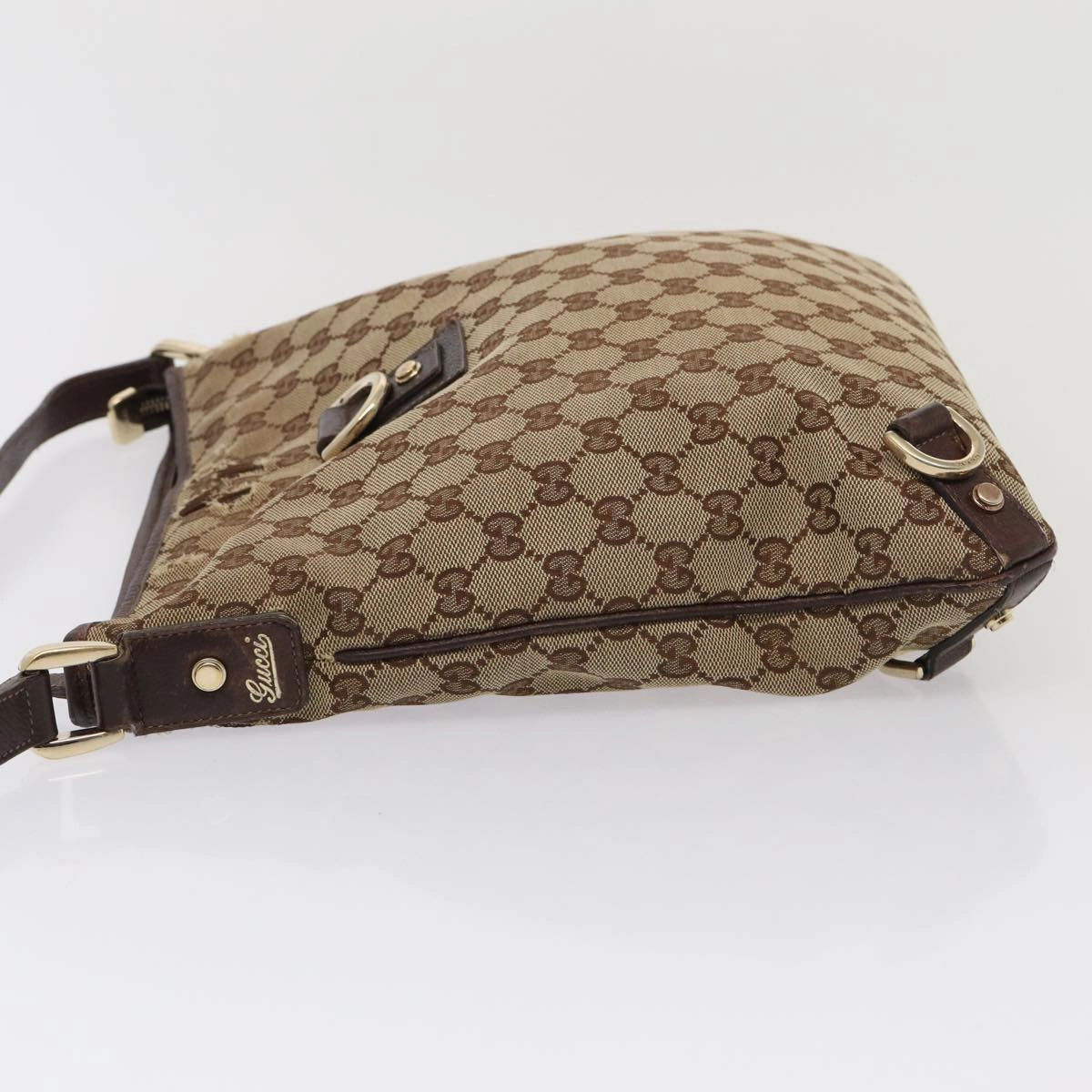 GUCCI GG Canvas Shoulder Bag Beige Brown 131326  cl847