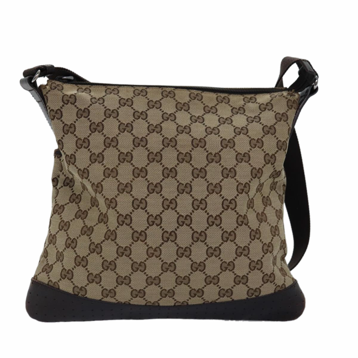 GUCCI GG Canvas Shoulder Bag Beige Brown 145857  74869