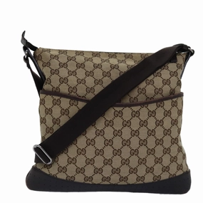 GUCCI GG Canvas Shoulder Bag Beige Brown 145857  74869