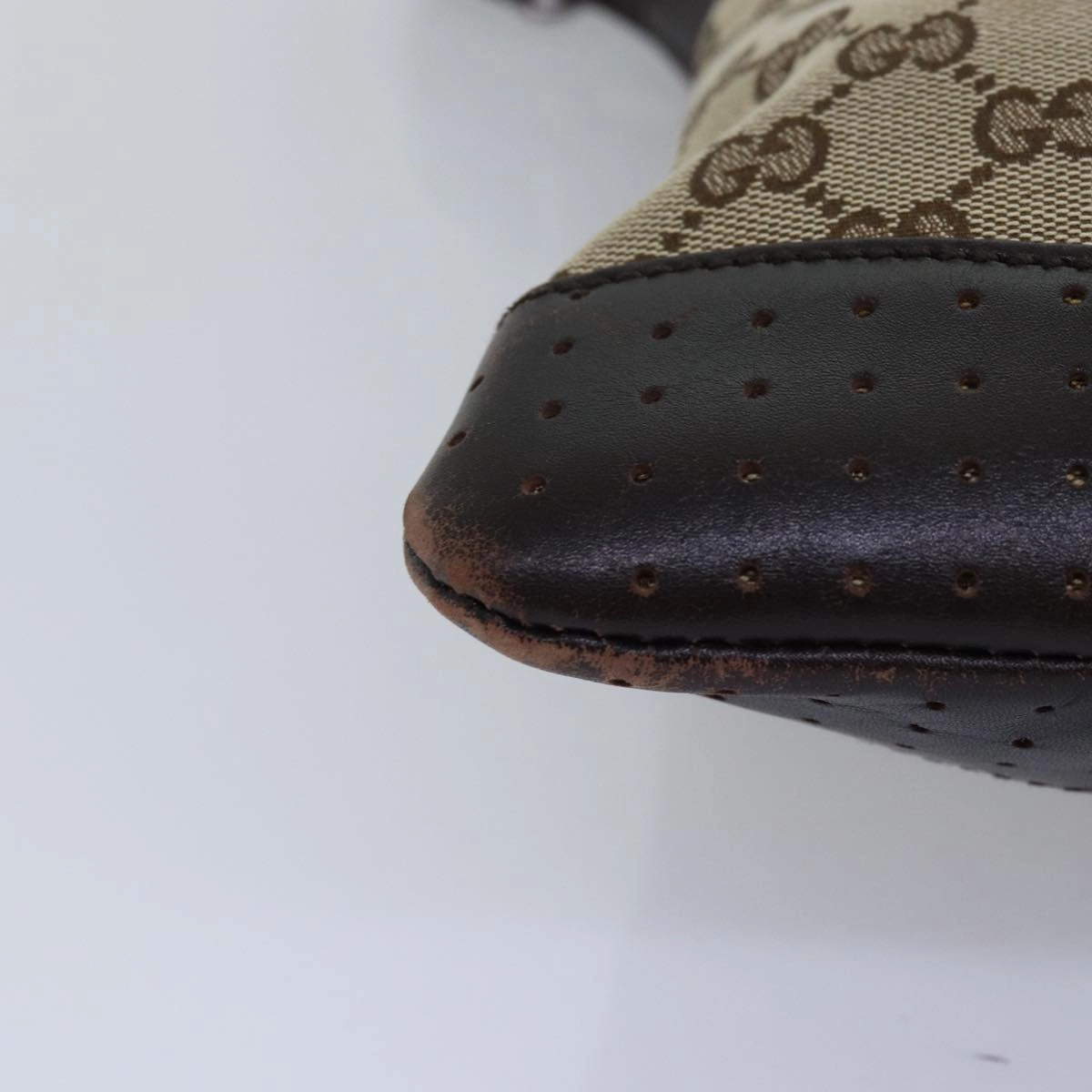 GUCCI GG Canvas Shoulder Bag Beige Brown 145857  74869