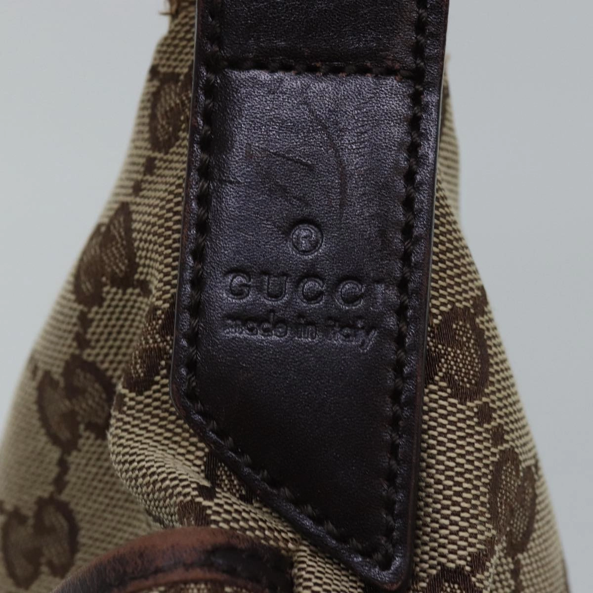 GUCCI GG Canvas Shoulder Bag Beige Brown 145857  74869