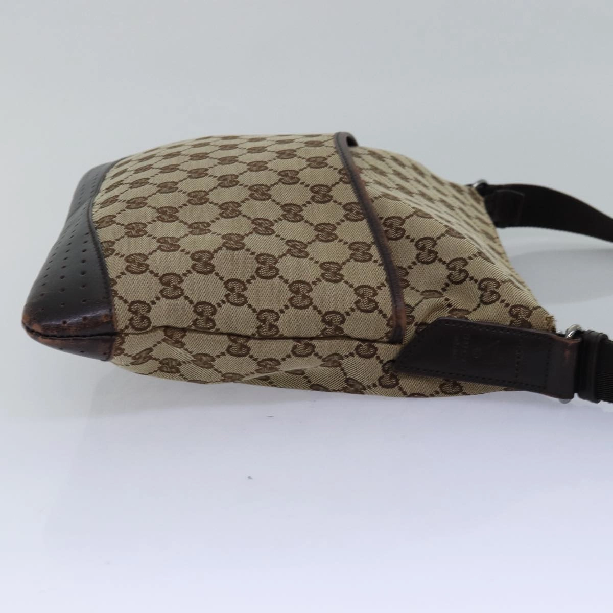 GUCCI GG Canvas Shoulder Bag Beige Brown 145857  74869