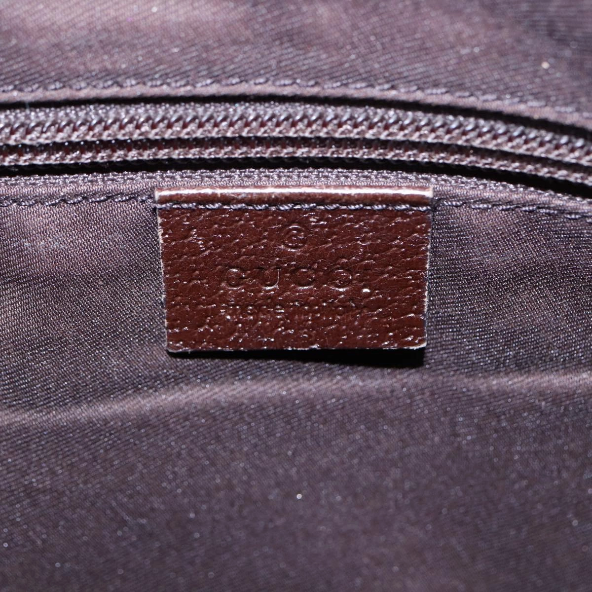 GUCCI GG Canvas Shoulder Bag Beige Brown Silver 131211  86557