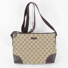 Gucci GG Canvas Shoulder Bag Beige