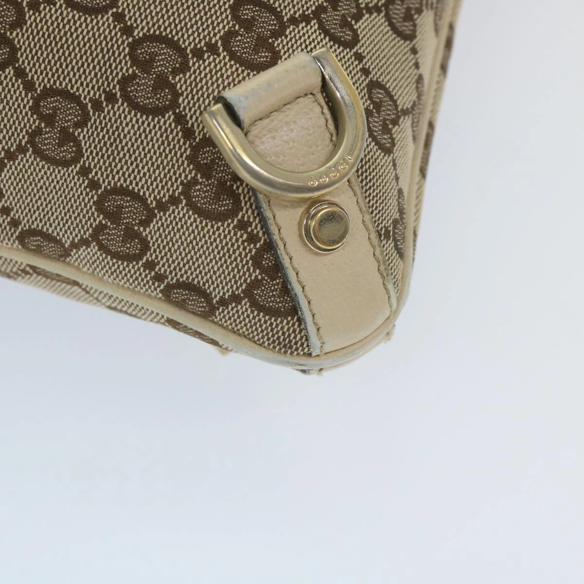 GUCCI GG Canvas Shoulder Bag Beige White 13126  58612