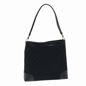 GUCCI GG Canvas Shoulder Bag Black 001 4231  75599