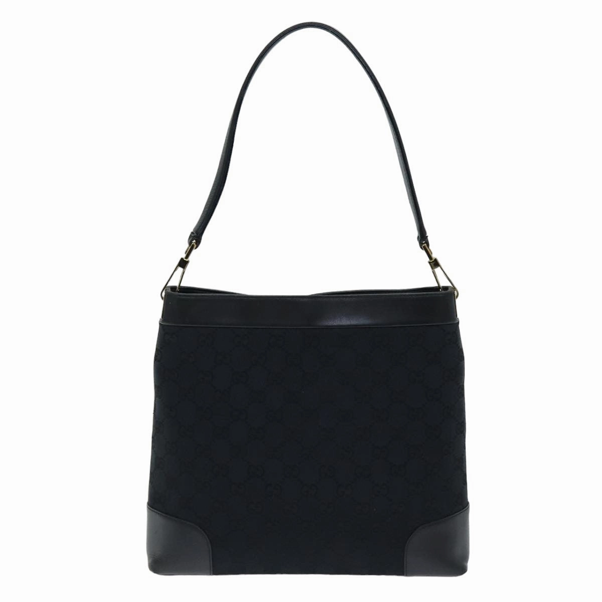 GUCCI GG Canvas Shoulder Bag Black 001 4231  75599