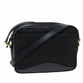 GUCCI GG Canvas Shoulder Bag Black 007 123 0225  76695