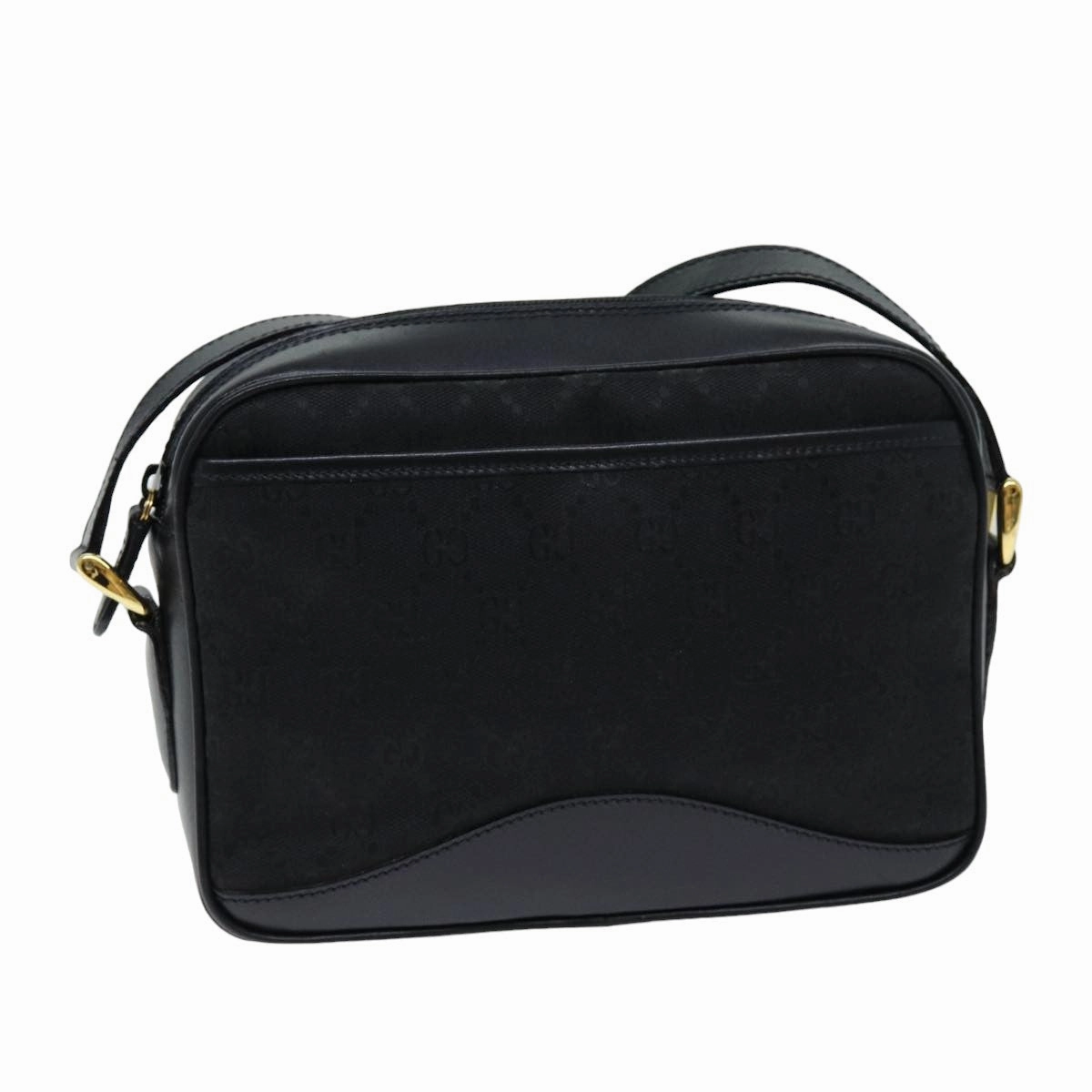 GUCCI GG Canvas Shoulder Bag Black 007 123 0225  76695